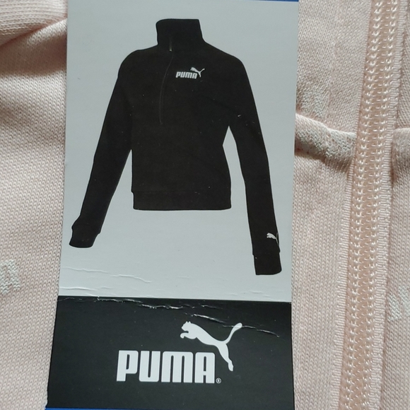 🆕️ PUMA LADIES HALF-ZIP PINK PULLOVER SWEATER - Picture 6 of 12